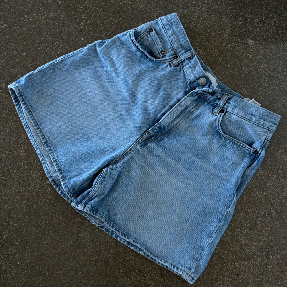 Cos blue denim shorts